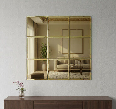 Güzgülər: Güzgü Divar üçün, Kvadrat, Dekorativ — 1
