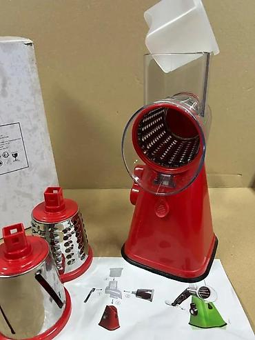 Ostala kuhinjska oprema: Ručna rotaciona seckalica/rende sa 3 nastavka - Multifunkcionalni — 15