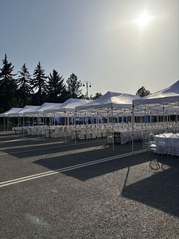 Выездные банкеты: На прокат. В аренду столы, стулья, посуда, чехлы, скатерти, шатры — 28