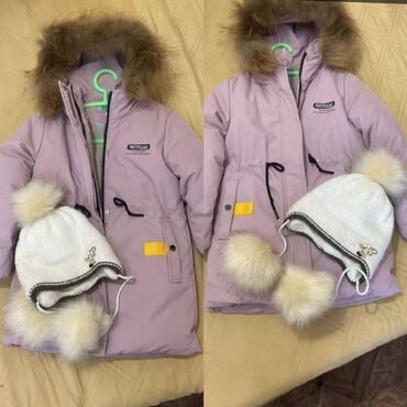 зимние одежда: Продается теплая зимняя куртка вместе с шапкой, в идеальном состоянии