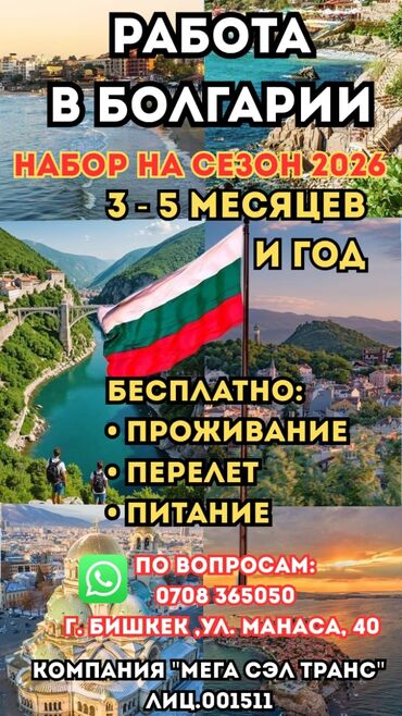 ищу работу на водитель: Жумуш - Болгария, Мейманканалар, кафелер, ресторандар, Тажрыйбасы бир жылдан аз, Форма