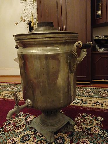 manqal donər aparati: Böyük ölçülü klassik kömür/odunla işləyən samovar - Material: qalın — 3