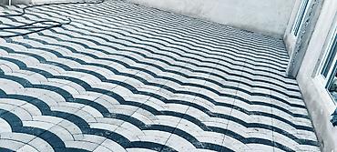 Tamet: Beton dekorativ tamet döşəmə - Material: vibro-press beton tamet (daş — 17