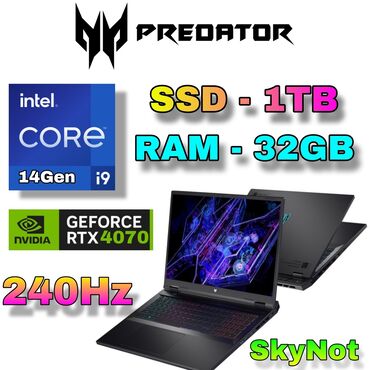 Acer: Yeni Acer Predator, 16 ", Intel Core i9, 1 TB, Pulsuz çatdırılma