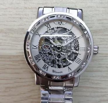 samsung 20 ультра: Наручные часы Winner в эффектном синем исполнении с дизайном skeleton — 5