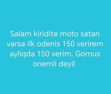 Vauxhall: Kreditlə motosiklet axtarılır. İlk ödəniş 150 AZN, aylıq 150 AZN
