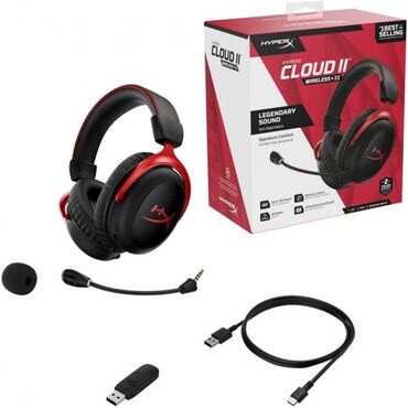 Наушники: Беспроводные игровые наушники с микрофоном HYPERX Cloud II Wireless