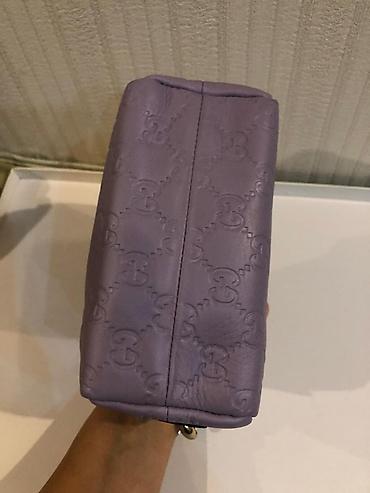 koja pencek: Gucci büzməli loqolu kosmetik çanta - Rəng: bənövşəyi/lilac - — 6