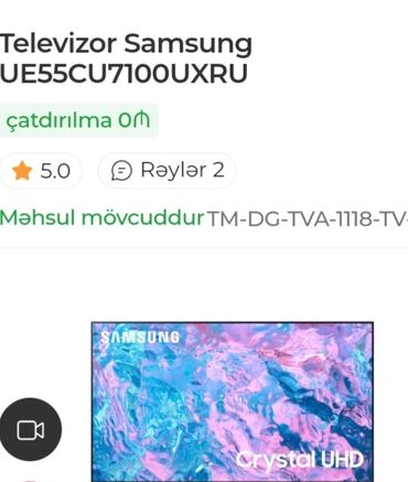 Televizorlar: Upakofqa Satlır vacib Almışdım ehdiyac var