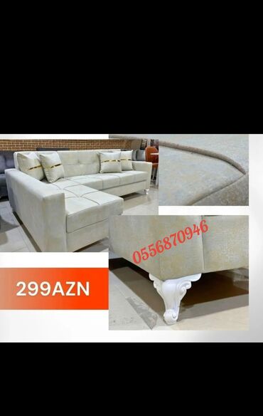 Divan və kreslo dəstləri: Yeni, Divan, 2 kreslo, Bazalı, Açılan — 9