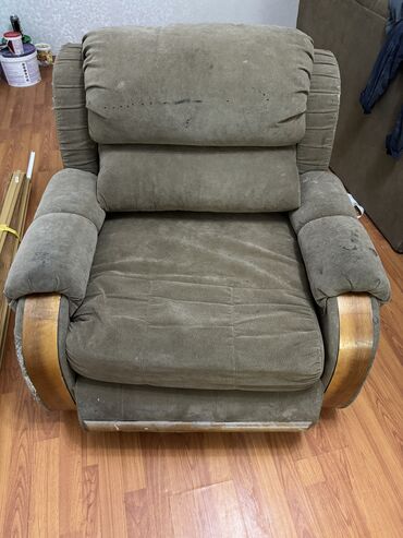 бу диван кресло: Цвет - Серый, Б/у