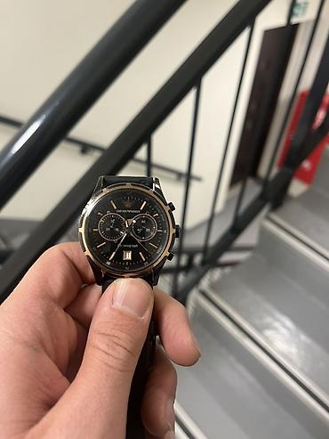 saat armani: İşlənmiş, Qol saatı, Emporio Armani, rəng - Qəhvəyi — 1