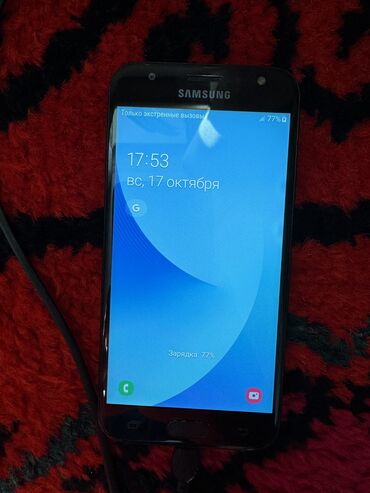Наушники: Samsung Galaxy J3 2016, Б/у, 16 ГБ, цвет - Синий, 2 SIM