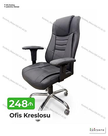 ofis divan: Ofis kreslosu – 248 ₼ - Yüksək arxa dayaq və əlavə başlıq yastığı — 1
