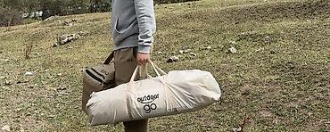 Палатки: Палатка Outdoor Go для кемпинга - Вместительная 4‑угольная палатка с — 9