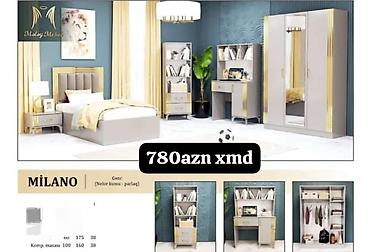 Milano gənc otağı mebel dəsti – “Nehir kumu – parlaq” rəng palitrası