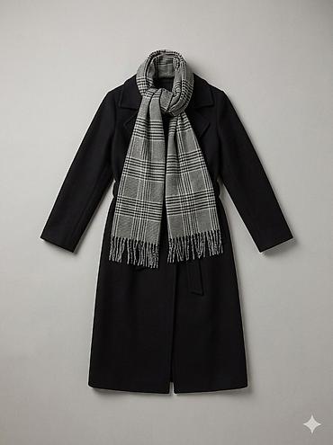 Пальто: Пальто, Классика, Осень-весна, Длинная модель, С поясом, S, M — 3
