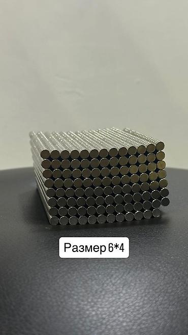 3 микр: Неодимовые магниты, цилиндрические, размер 6×4 мм. - Материал: NdFeB — 1
