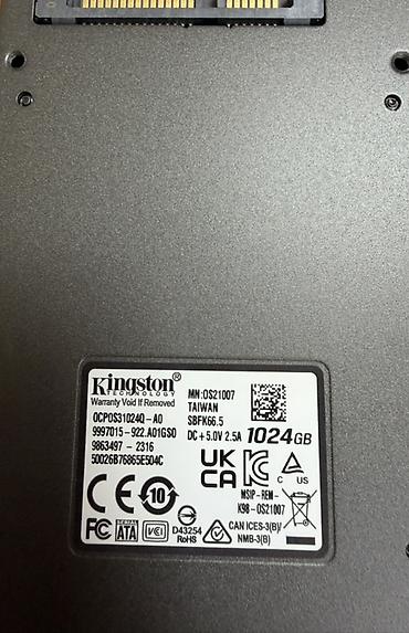 Kompüter ehtiyyat hissələri: Kingston 2.5" SATA SSD – 1024 GB yenidir. - Brend: Kingston — 2