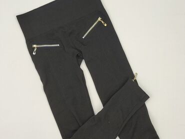 legginsy prążkowane wysoki stan: Legginsy Sportowe damskie, XS