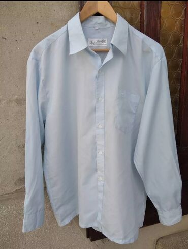 s oliver muške košulje: Shirt Long sleeves shirt, L (EU 52), color - Blue-1