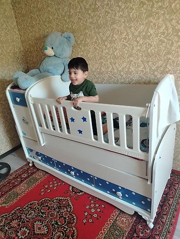 Beşiklər: Uşaq beşiyi – Aymimi brendi - Material: ağ MDF/laminat kombinasiyası — 2