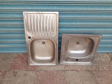 Кухонные мойки: Б/у Прямоугольная Кухонная мойка, Без шкафа, Нержавейка, Самовывоз, Платная доставка