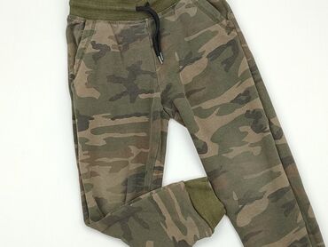 kremowe spodnie dresowe: Sweatpants, Primark, 7 years, 122, condition - Good