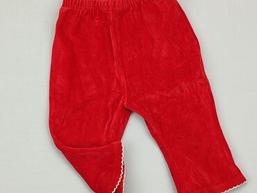 trencz czerwony: Spodnie dresowe, 3-6 m, stan - Dobry