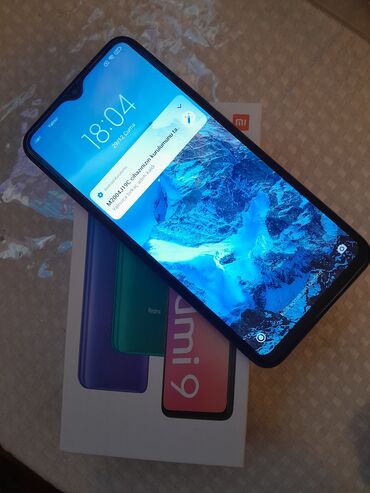телефон флай 9: Xiaomi Redmi 9, 64 ГБ, цвет - Голубой, 
 Отпечаток пальца