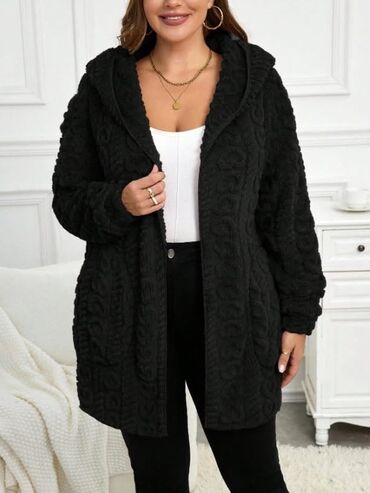 Džemperi, kardigani: Ženska plišana kardigan jakna sa kapuljačom Cena 3200 din Vel — 15