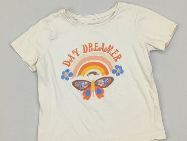 biała koszula z kolibrem: T-shirt, Primark, 4-5 years, 104-110 cm, condition - Good