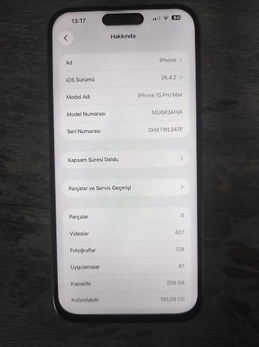 Apple iPhone: IPhone 15 Pro Max, 256 GB, Natural Titanium, Face ID — 6