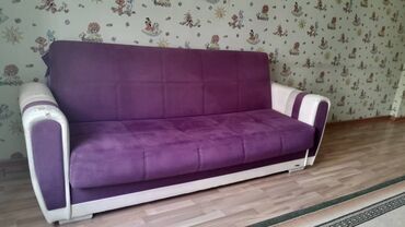 мебель для летника: Диван-кровать, цвет - Фиолетовый, Б/у