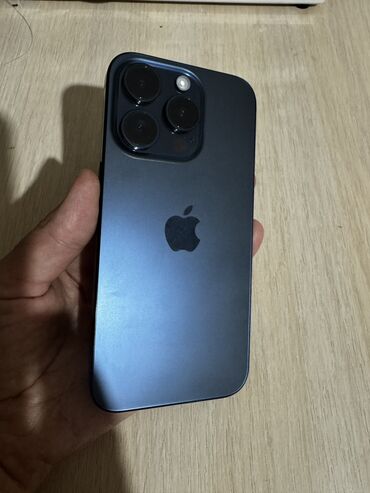 оперативная память v color: IPhone 15 Pro, Б/у, 256 ГБ, Blue Titanium, Защитное стекло, 85 %