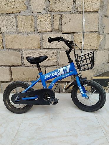 bicycle: Uşaq velosipedi – JINTONG markası, mavi rəng. - Təxmini təkər ölçüsü — 1