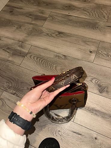 Modni rančevi: Ženska torba – monogram motiv - Materijal: čvrsta eko koža sa — 1