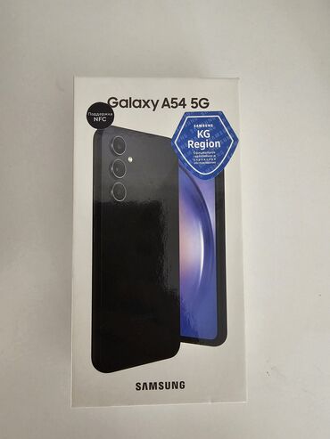 телефоны samsung: Samsung Galaxy A54 5G, Колдонулган, 256 ГБ, түсү - Кара, 2 SIM