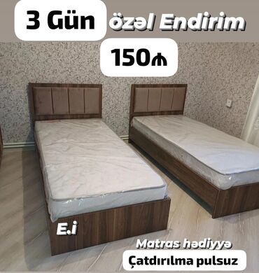 Çarpayılar: Yeni, Təknəfərlik çarpayı, Bazasız, Matras ilə, Siyirməsiz, Azərbaycan -da lalafo.az — 2 Çarpayılar: Yeni, Təknəfərlik çarpayı, Bazasız, Matras ilə, Siyirməsiz, Azərbaycan — 2
