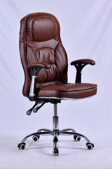 Ofis və oyun kresloları: Yeni, Təkərli, Qolları tənzimlənmir, Dəri — 6