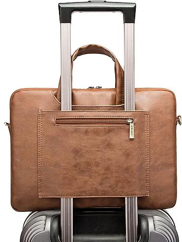 baqaj çantası: Noutbuk çantası Kinmac 360 PU Leather 13 inch-14 inch Coffee — 4