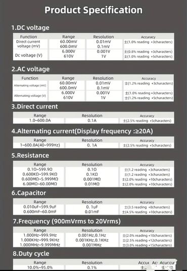 Multimetri: BSIDE klešta multimetar sa LCD ekranom visoke rezolucije, dizajniran — 25