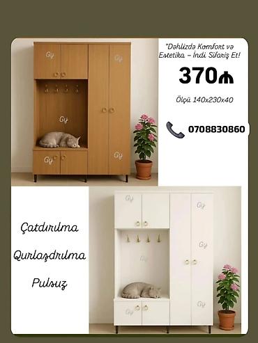 kalistamon agaci: Dəhliz üçün çoxfunksiyalı dolab-komplekt - Ölçü: 140 x 230 x 40 sm - — 1