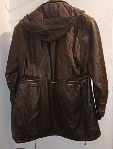 куртка женская 50 размер: Кожаная куртка, Натуральная кожа, С капюшоном, 4XL (EU 48)