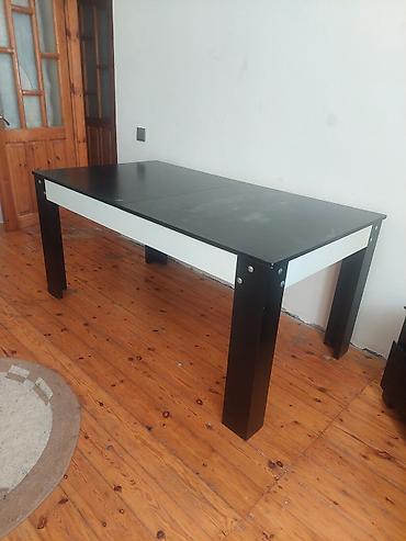 mdf material satışı: Qara rəngli yemək/iş masası — 1