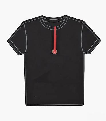 Satovi za kuću: ZIDNI SAT T-SHIRT OKO 35X30CM NOV SAT U OBLIKU MAJICE AKCIJA | Cene — 1