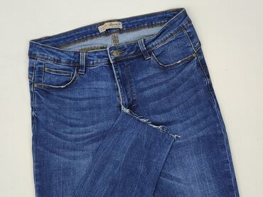 niebieskie jeansy damskie z wysokim stanem: Jeansy damskie, Denim Co, rozmiar XL