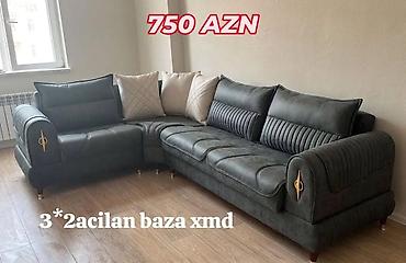 di̇van: L‑şəkilli yumşaq künc divan - Ölçü: 3x2 (şəkildə göstərilən künc — 1