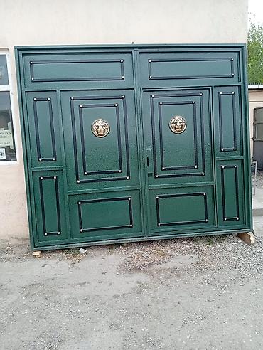 darvaza qapi: Metal darvaza – ikitaylı, dekorativ - Material: qalın metal — 1