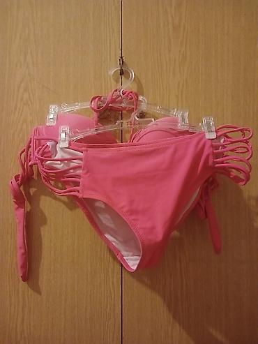 dekor saatler: Qadın bikini dəsti Kupalnik – parlaq çəhrayı - 2 parça: bardot/kupalı — 5